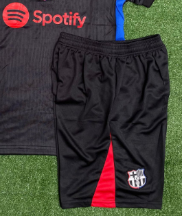 2ª Equipación FC Barcelona 24/25 (Negra) + Pantaloneta Gratis